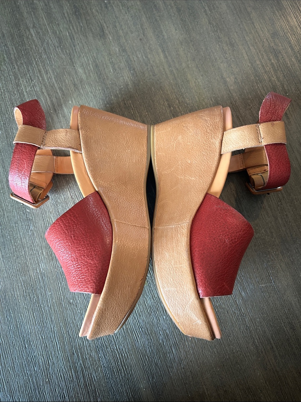 Kork Ease Size 7 Keirn Ankle Strap Platform Wedge Leather Sandal. - Picture 5 of 9